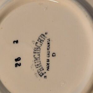 Vintage desert rose Franciscan soup/salad bowl 1 sugar/creamer chips pics6inch